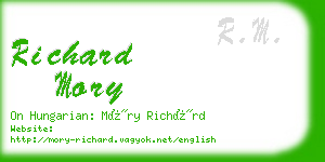 richard mory business card